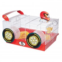 Midwest Critterville Race Car Hamster Home White, Red 19.5" x 13.8" x 9.8"