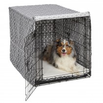 Midwest QuietTime Defender Covella Dog Crate Cover Gray