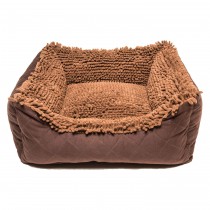 DGS Pet Products Dirty Dog Lounger Bed Extra Large Brown 37" x 31" x 10"