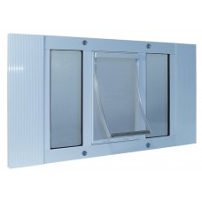 Ideal Pet Products Aluminum Sash Cat Flap Pet Door Small White 1.25" x 10.63" x 27"