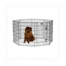Midwest Black E-Coat Pet Exercise Pen with Walk-Thru Door