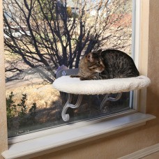 K&H Pet Products Universal Mount Kitty Sill White 14'' x 24'' x 13''